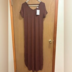 NWT LuLaRoe Macy Chocolate Brown Maxi Dress XS Small